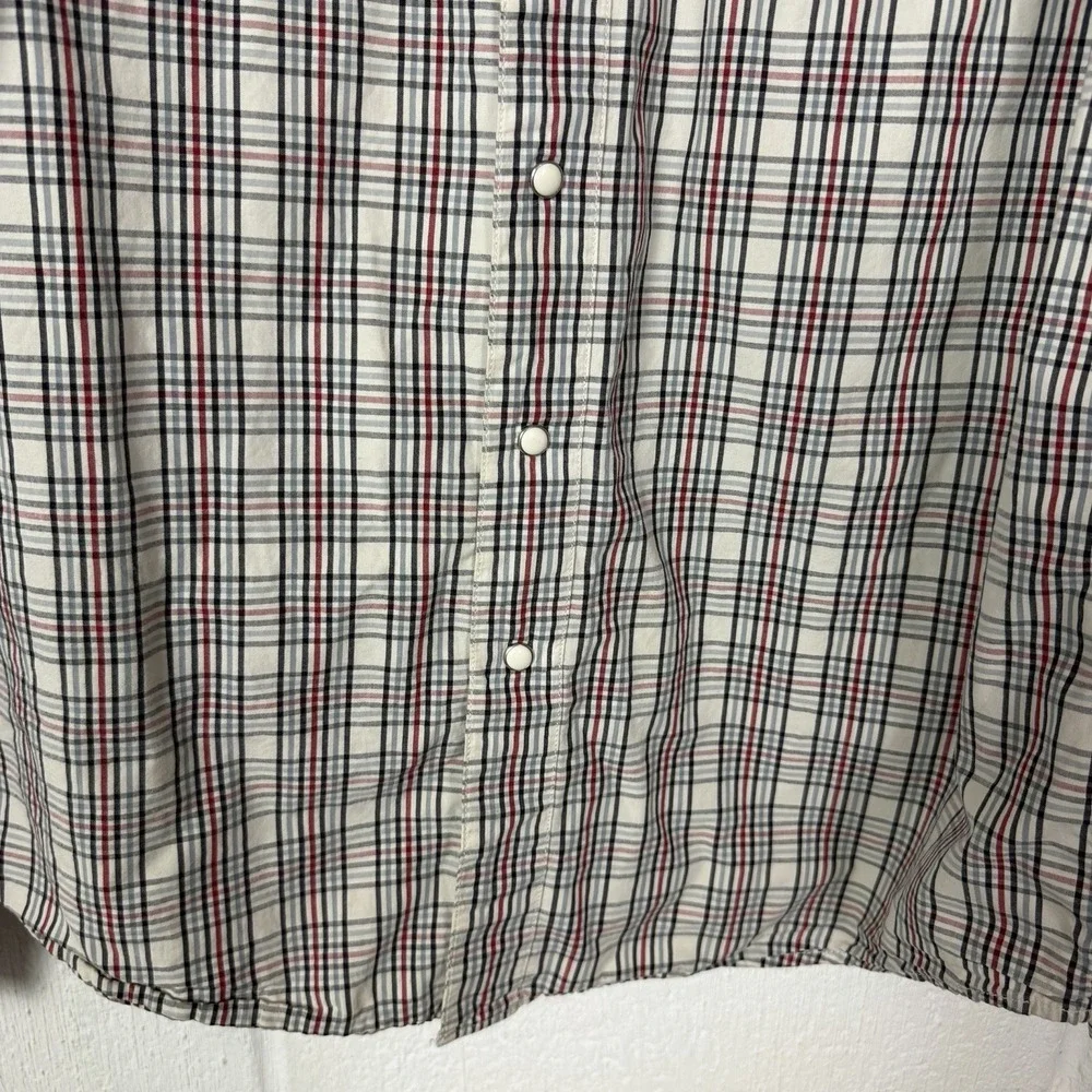 Levi's Men's Western Pearl Snap Long Sleeve Shirt SZ XL Plaid Workwear Rodeo